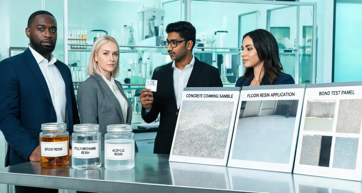 Sika leadership team in laboratory